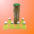 Ghafoor Gold Nylon Shuttlecocks - High Visibility Yellow (Tube of 6)