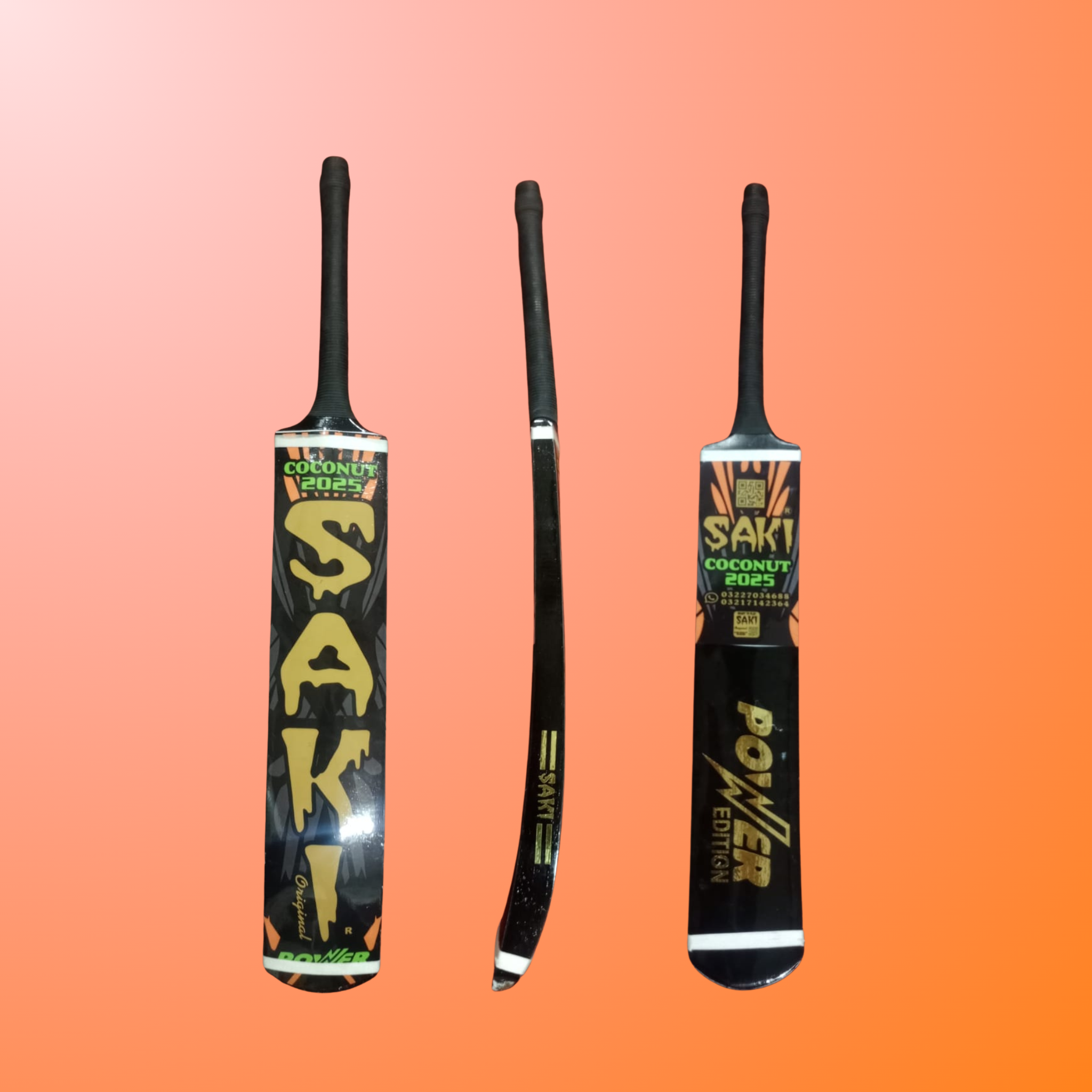 Saki Power Edition Sri Lankan Lasantha Plain Double Pressed Tape Ball Bat
